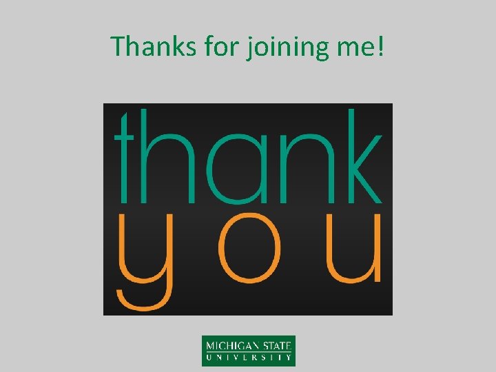 Thanks for joining me! 