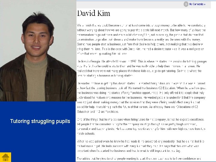Tutoring struggling pupils Tutoring struggling pupils