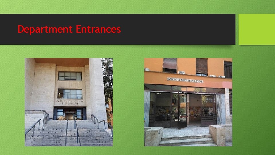 Department Entrances Department Entrances