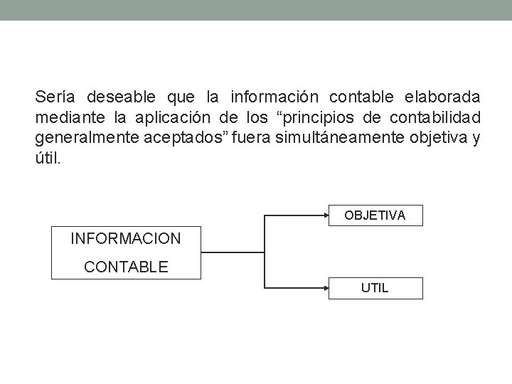 Sería deseable que la información contable elaborada mediante la aplicación de los “principios de