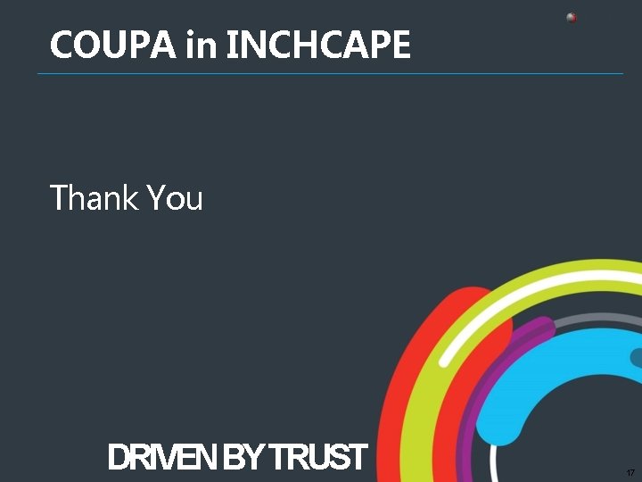COUPA in INCHCAPE Thank You DRIVEN BY TRUST 17 