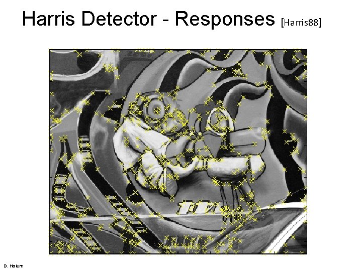 Harris Detector - Responses [Harris 88] D. Hoiem 