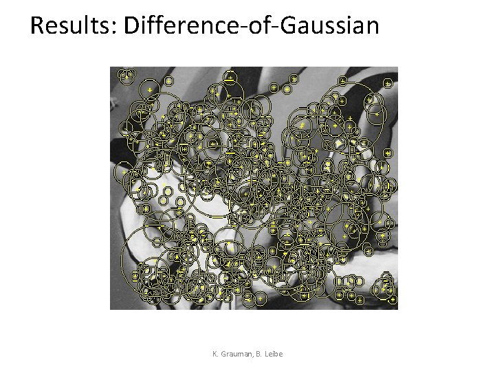 Results: Difference-of-Gaussian K. Grauman, B. Leibe 