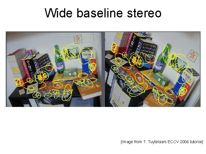 Wide baseline stereo [Image from T. Tuytelaars ECCV 2006 tutorial] 