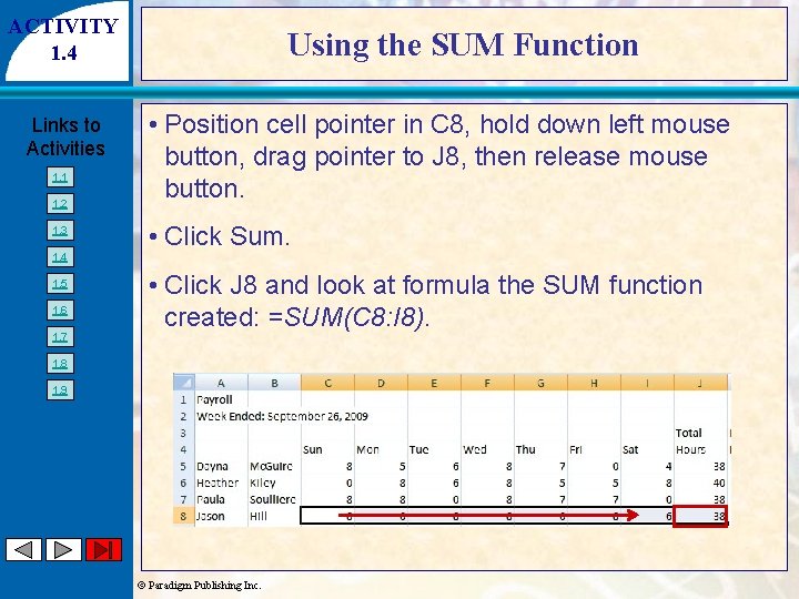 ACTIVITY 1. 4 Links to Activities 1. 1 1. 2 1. 3 1. 4