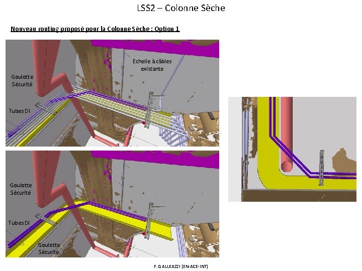 LSS 2 – Colonne Sèche Nouveau routing proposé pour la Colonne Sèche : Option