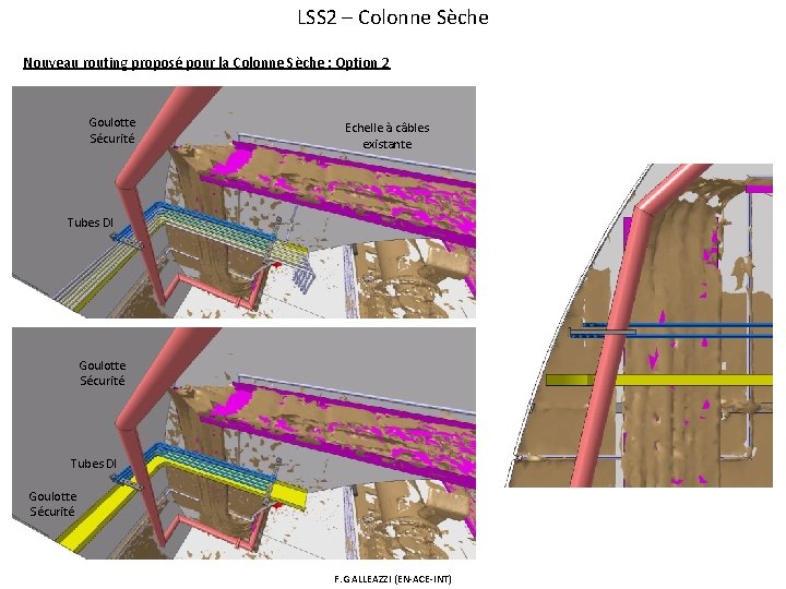 LSS 2 – Colonne Sèche Nouveau routing proposé pour la Colonne Sèche : Option