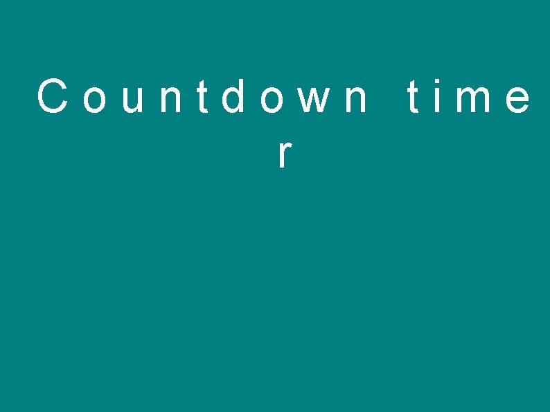 Countdown time r 