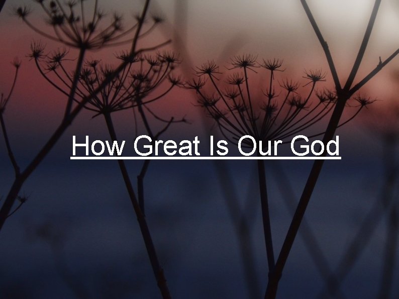 How Great Is Our God 