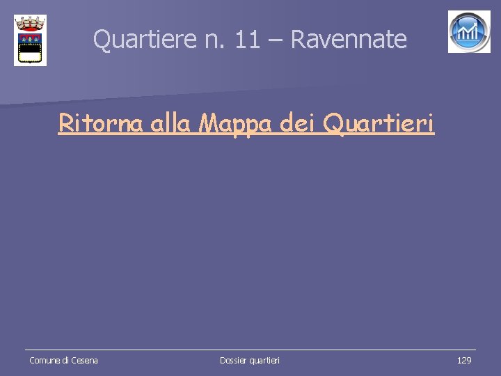 Quartiere n. 11 – Ravennate Ritorna alla Mappa dei Quartieri Comune di Cesena Dossier