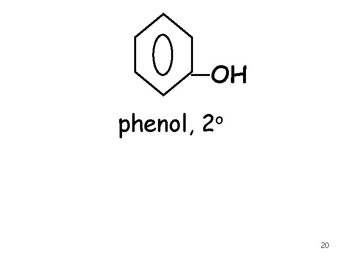 OH phenol, o 2 20 