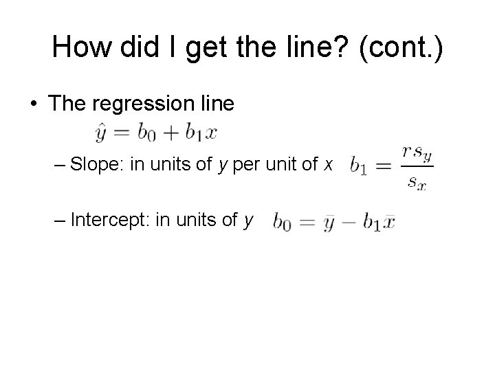 Chapter 8 Linear regression Math 2200 Scatterplot One