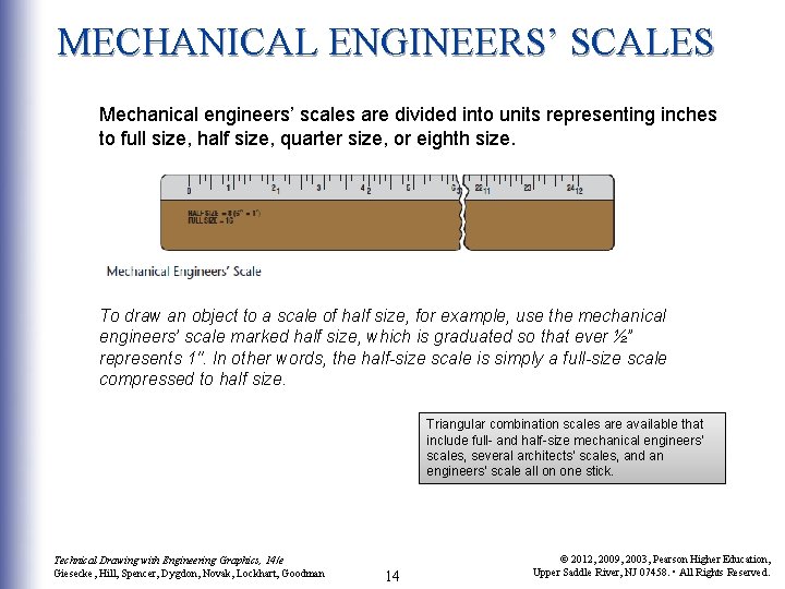 MECHANICAL ENGINEERS’ SCALES Mechanical engineers’ scales are divided into units representing inches to full MECHANICAL ENGINEERS’ SCALES Mechanical engineers’ scales are divided into units representing inches to full