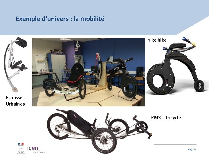 Exemple d’univers : la mobilité Yike bike Échasses Urbaines KMX - Tricycle Page 14