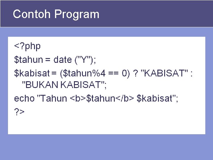 Contoh Program 