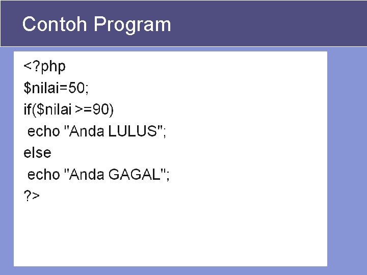 Contoh Program 