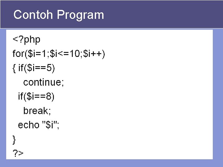 Contoh Program 