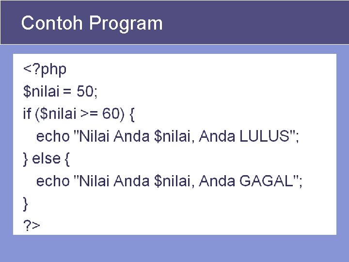 Contoh Program 