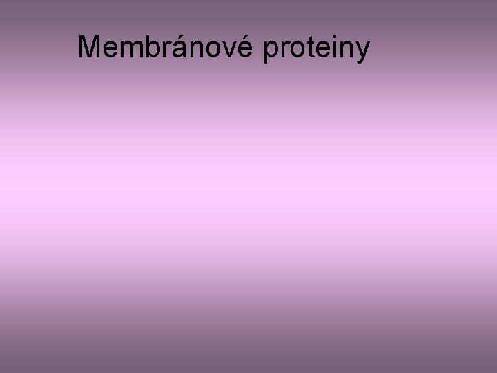 Membránové proteiny 