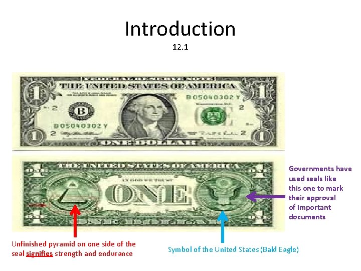 Introduction 12. 1 Governments have used seals like this one to mark their approval