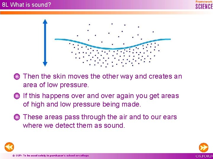 8 L What is sound? Then the skin moves the other way and creates