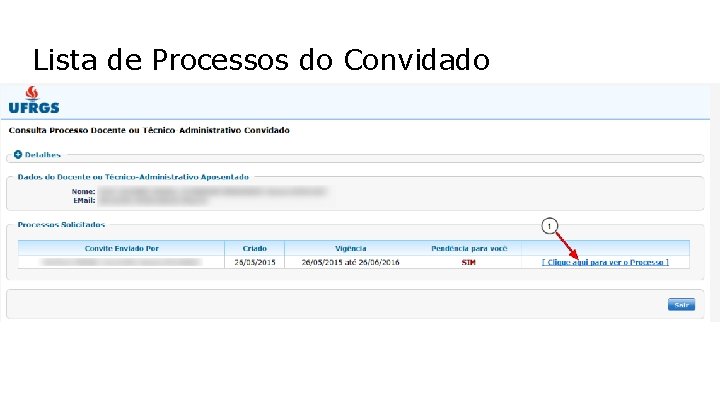 Lista de Processos do Convidado 