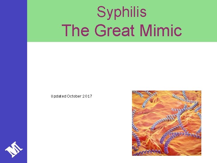 Syphilis The Great Mimic Updated October 2017 