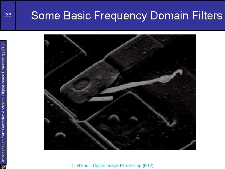 Some Basic Frequency Domain Filters Images taken from Gonzalez & Woods, Digital Image Processing