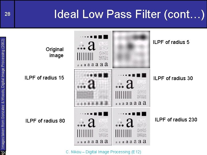 Images taken from Gonzalez & Woods, Digital Image Processing (2002) 28 Ideal Low Pass