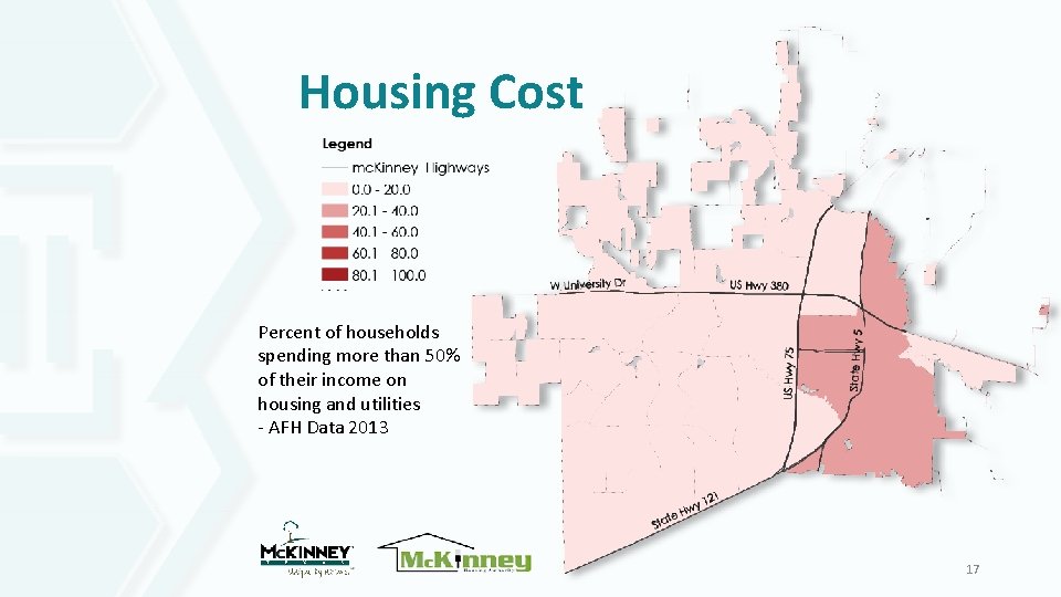 Housing Cost Percent of households spending more than 50% of their income on housing