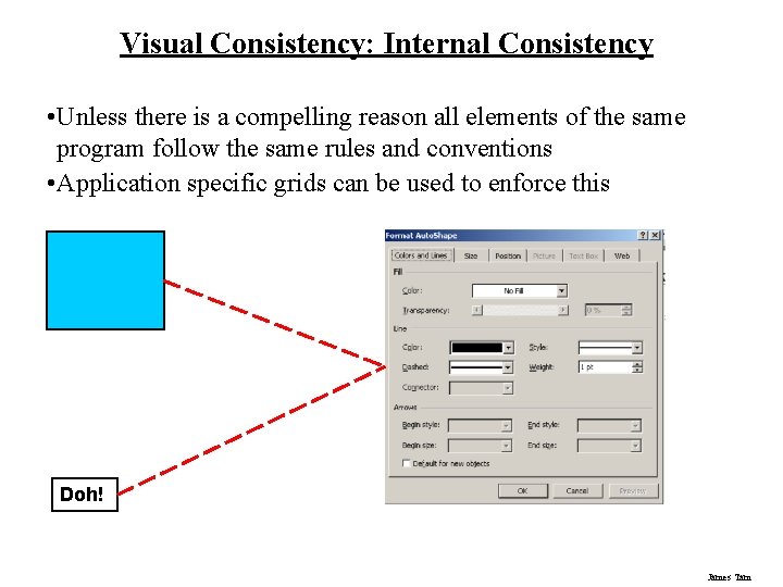 Visual Consistency: Internal Consistency • Unless there is a compelling reason all elements of