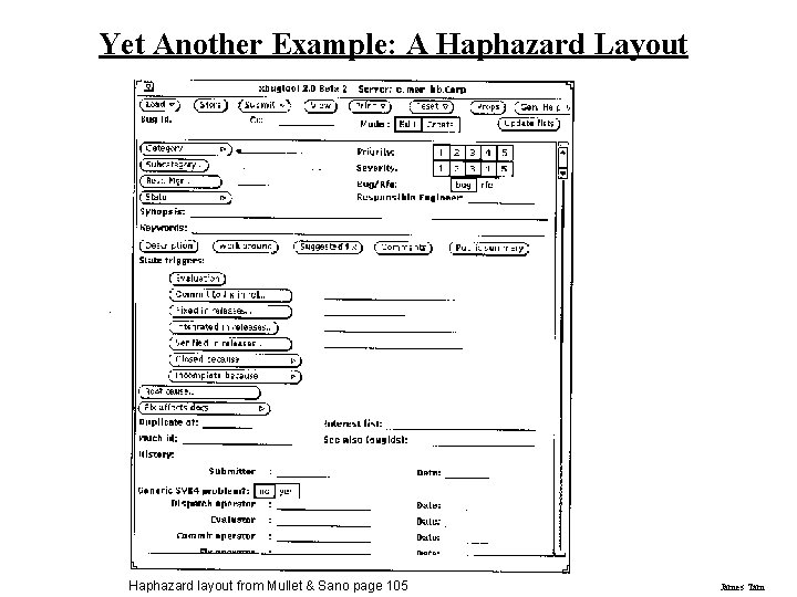 Yet Another Example: A Haphazard Layout Haphazard layout from Mullet & Sano page 105