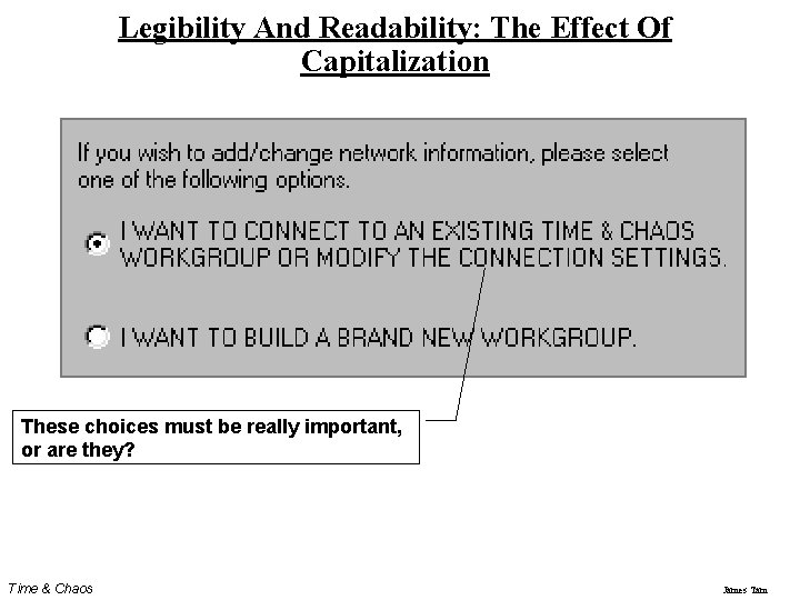 Legibility And Readability: The Effect Of Capitalization These choices must be really important, or