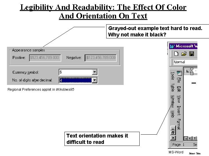 Legibility And Readability: The Effect Of Color And Orientation On Text Grayed-out example text
