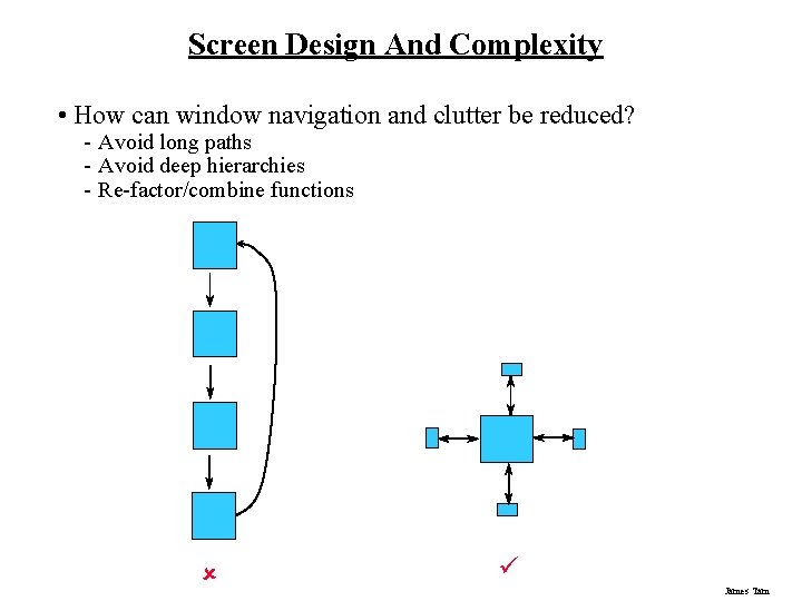 Screen Design And Complexity • How can window navigation and clutter be reduced? -