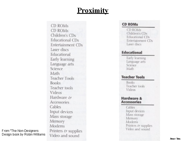 Proximity From “The Non-Designers Design book by Robin Williams James Tam 