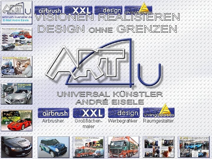 airbrush-kuenstler. de E-Mail André Eisele Airbrusher Großflächenmaler Werbegrafiker Raumgestalter 
