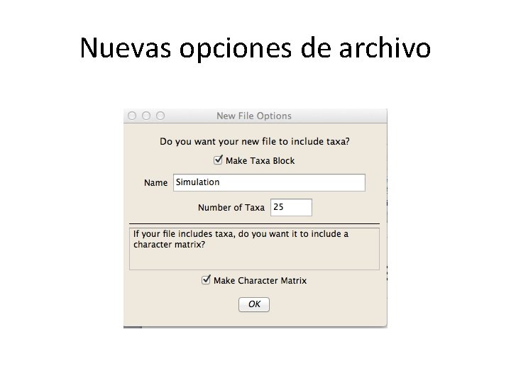 Nuevas opciones de archivo 