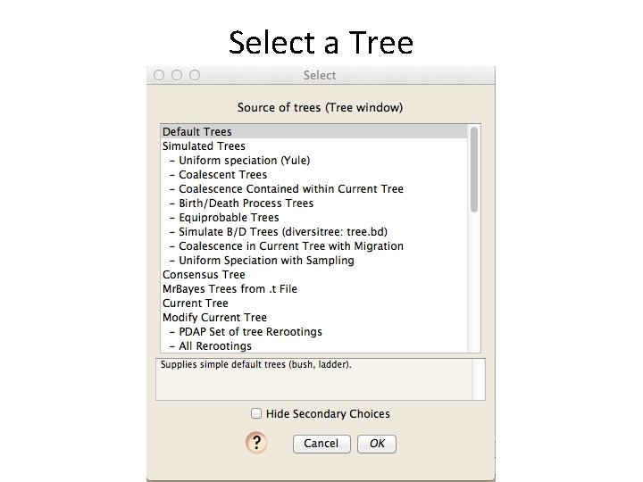 Select a Tree 