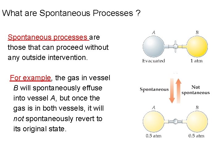 What are Spontaneous Processes ? Spontaneous processes are those that can proceed without any
