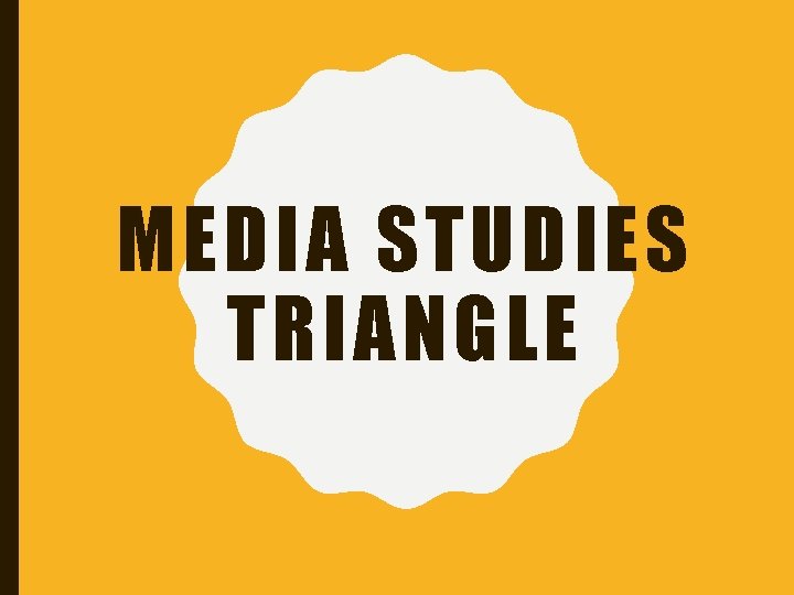 MEDIA STUDIES TRIANGLE 