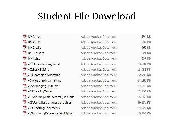 Student File Download 