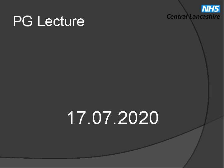 PG Lecture 17. 07. 2020 