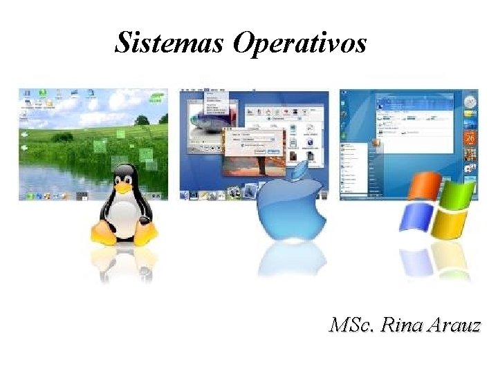 Sistemas Operativos MSc. Rina Arauz 