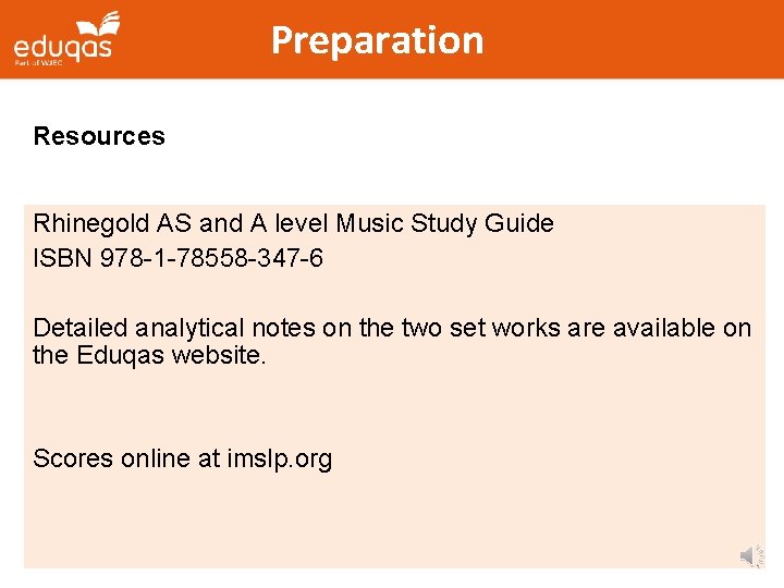 Preparation Resources Rhinegold AS and A level Music Study Guide ISBN 978 -1 -78558 Preparation Resources Rhinegold AS and A level Music Study Guide ISBN 978 -1 -78558