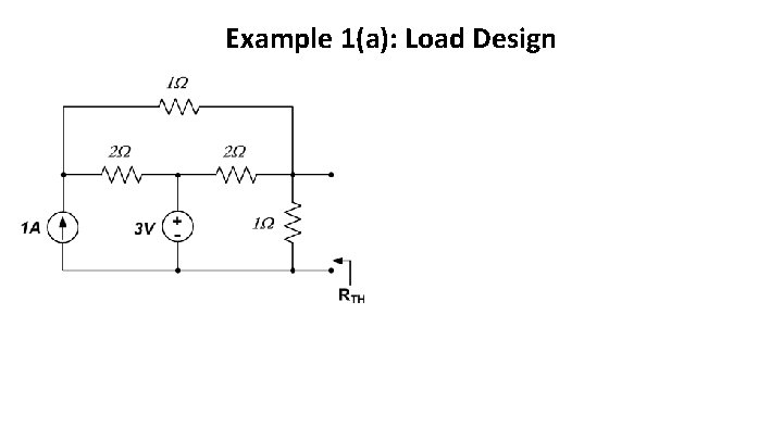 Example 1(a): Load Design 