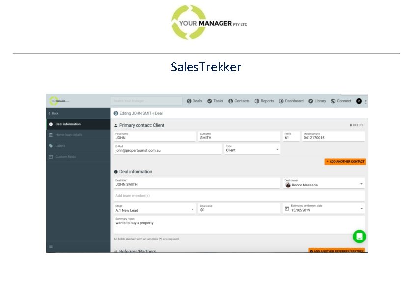 Sales. Trekker 