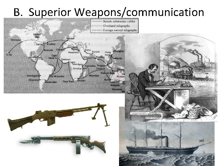 B. Superior Weapons/communication 