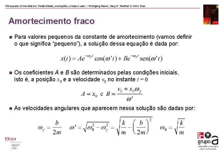 Física para Universitários: Relatividade, oscilações, ondas e calor – Wolfgang Bauer, Gary D. Westfall