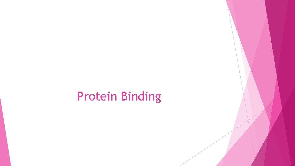 Protein Binding 